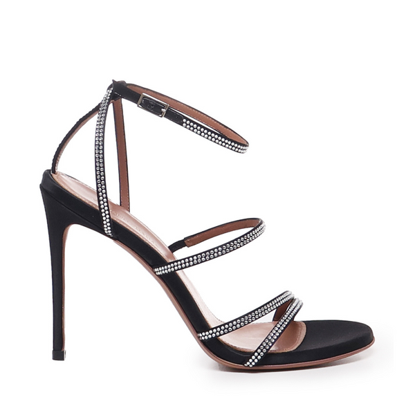 Mary Sandals | Satin | Black