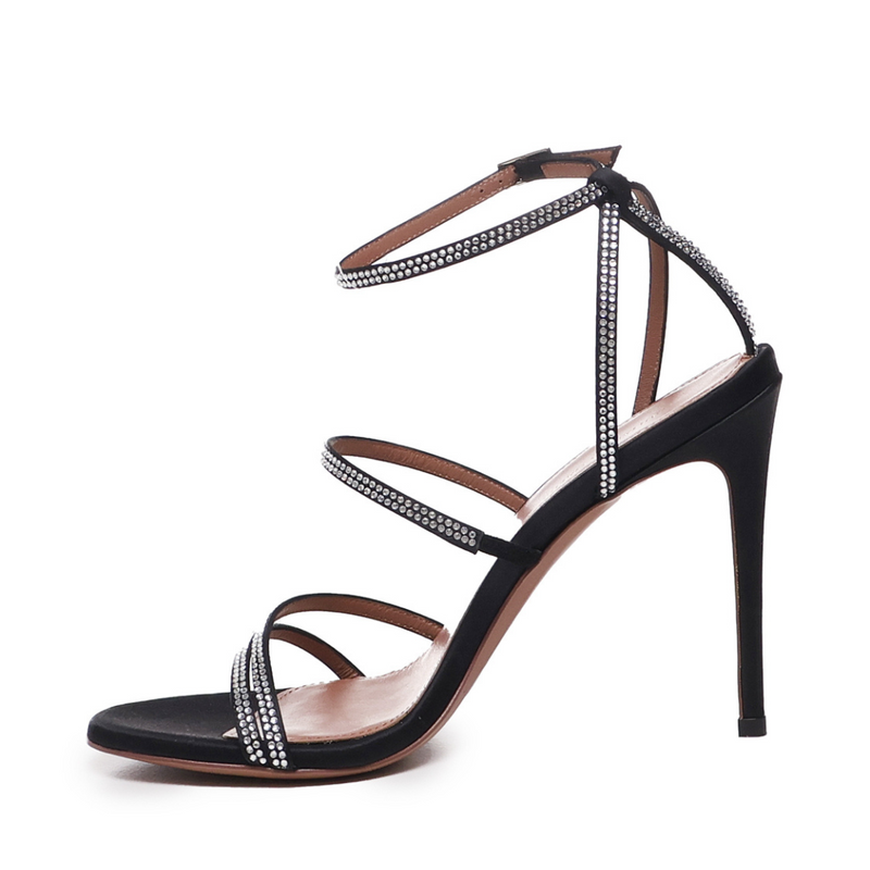 Mary Sandals | Satin | Black