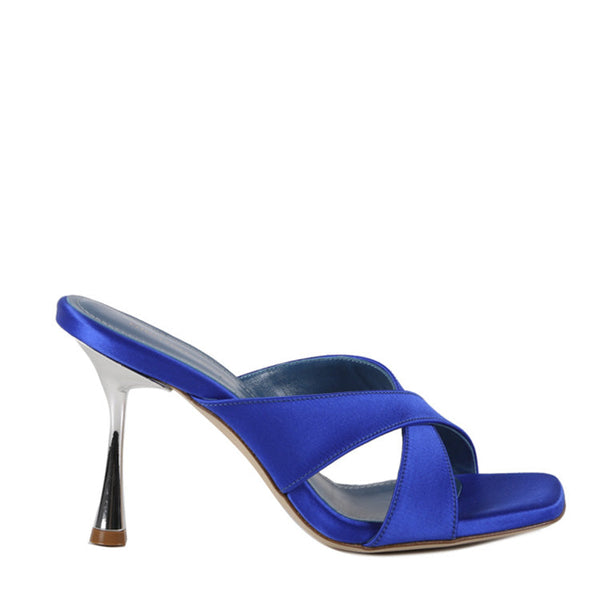 Edina Sandals | Satin | Blue