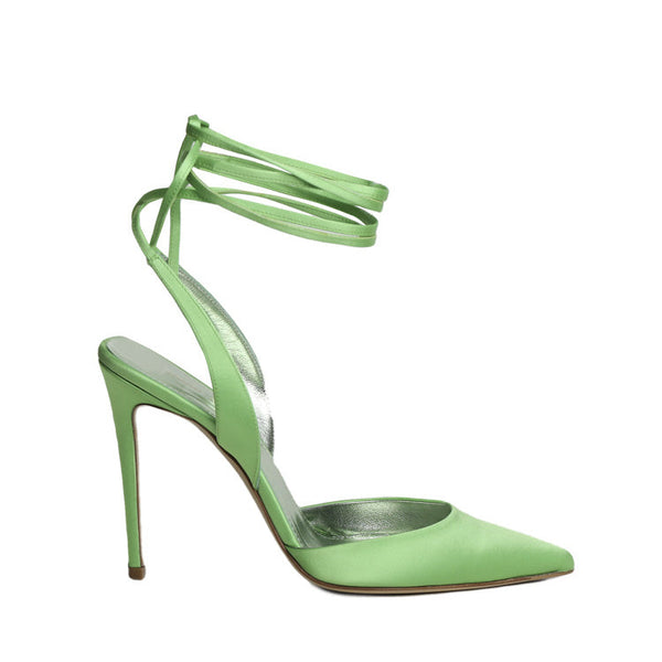 Naomi | Slingback | Dècolletè | Raso Verde