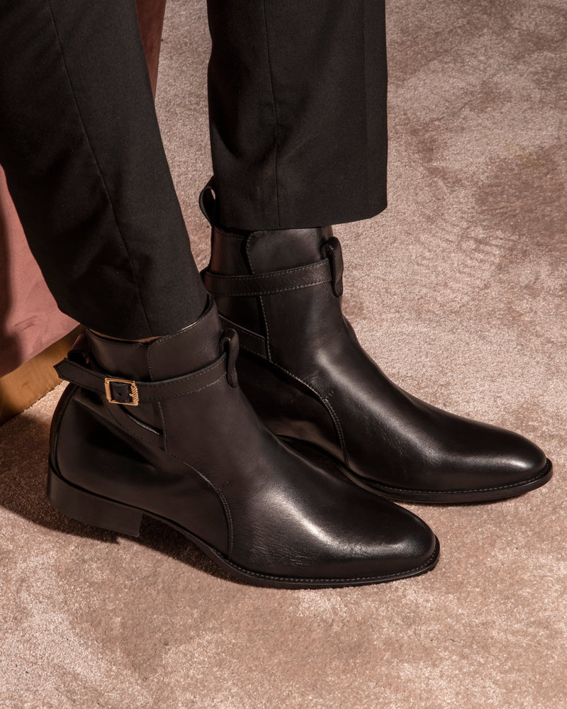 Ankle Boots | Smooth Black Leather