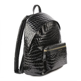 Falcon Backpack | Crocodile-Effect Embossed Leather